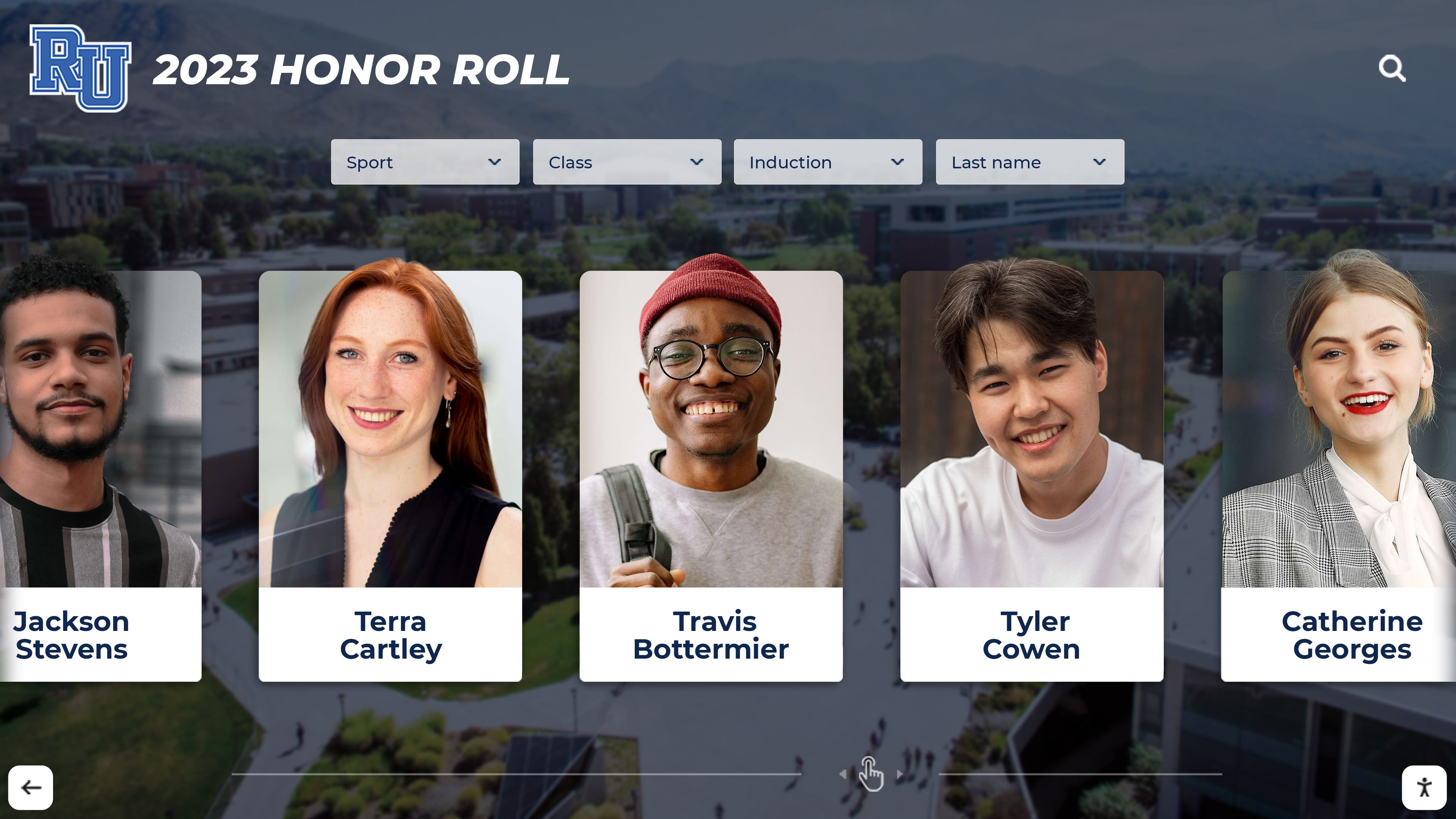 Graduate portrait display